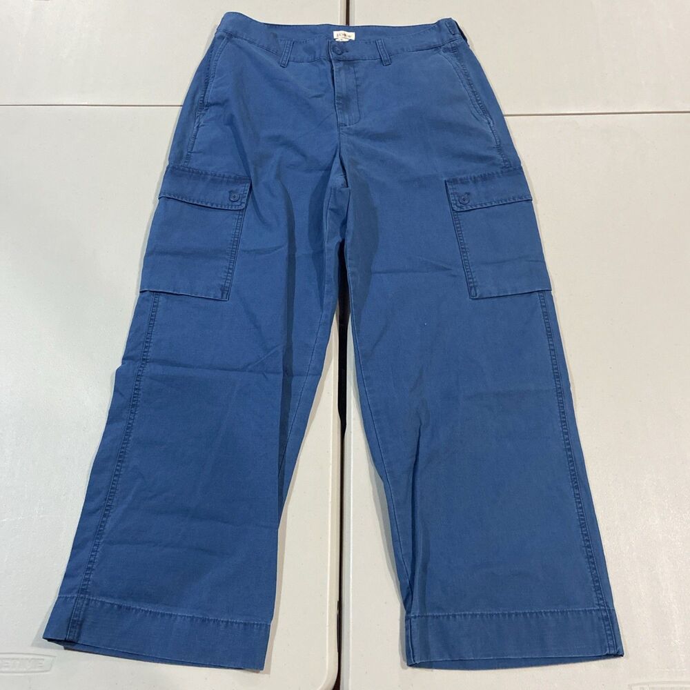 JCrew Cargo Ripstop Pants Mens 32 Blue Baggy Utility Pocket Skater Workwear